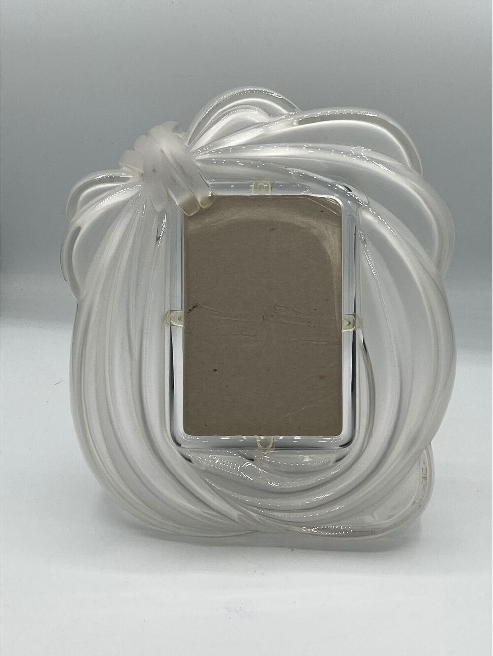 Vintage Mikasa Love Knot Frosted Glass for 4x6 Picture